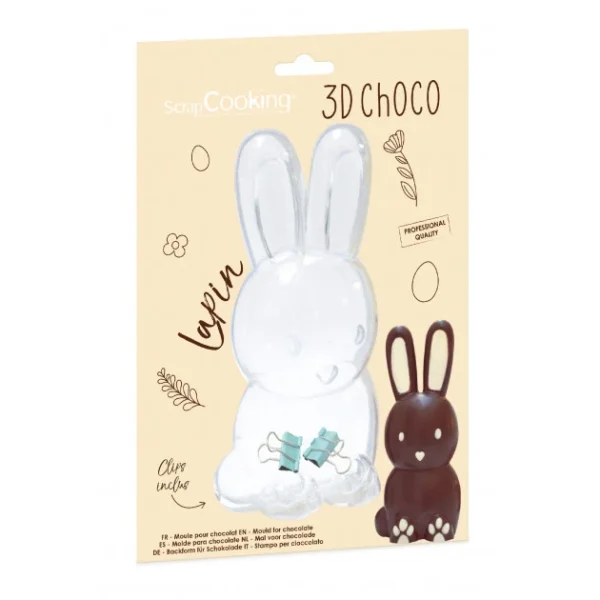 marques de renommée Moule 3D Chocolat Lapin Scrapcooking 1