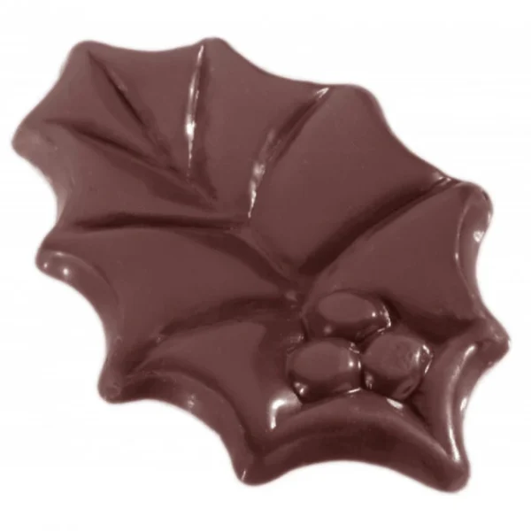 Boutique Moule à Chocolat Grandes Feuilles De Houx (x12) Chocolate World 1