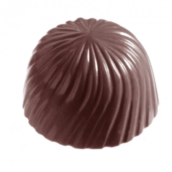 Moule Bonbon Chocolat Rond Strié (x24) Chocolate World pas cher 1