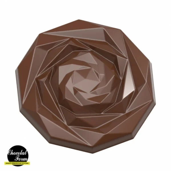 achetez pas cher Moule Chocolat Caraque Rose 4,5 Cm (x10) Chocolat Form 1