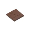 Moule Chocolat Carré Avec Rayures 7,5 Cm (x3) Chocolat Form Couleurs variées 5