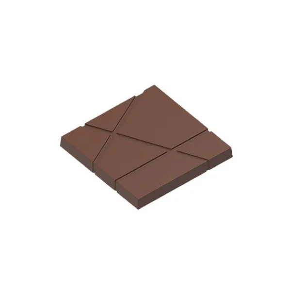 Moule Chocolat Carré Avec Rayures 7,5 Cm (x3) Chocolat Form SOLDES TOUT À 1