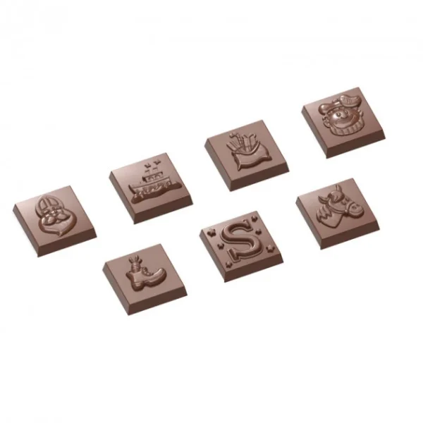 Moule Chocolat Carré Motifs Noël (x21) Chocolate World prix le plus bas 1