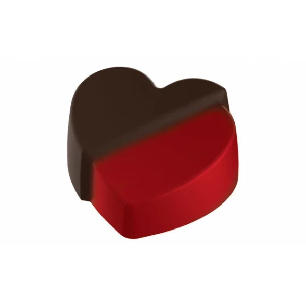 Top ventes Moule Chocolat Coeur Fendu 35 Mm (x24) Pop Chocolat 1