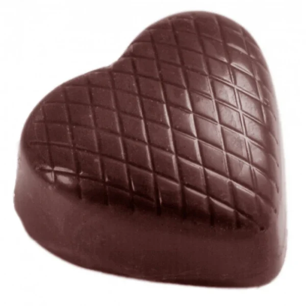 Moule Chocolat Coeur Strié (x32) Chocolate World qualité supérieure 1