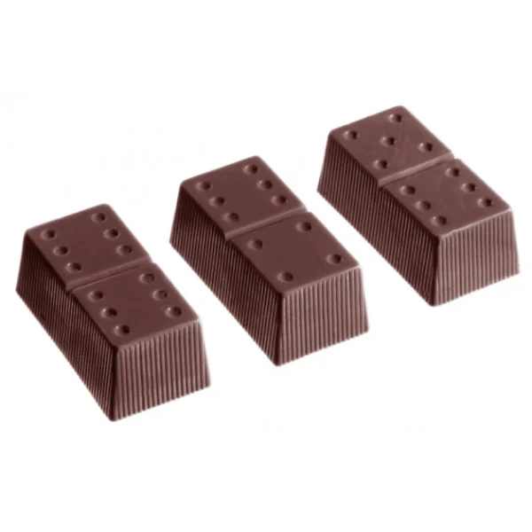 Nouveau Moule Chocolat Domino 41 X 21 Mm (x24) Chocolate World 1