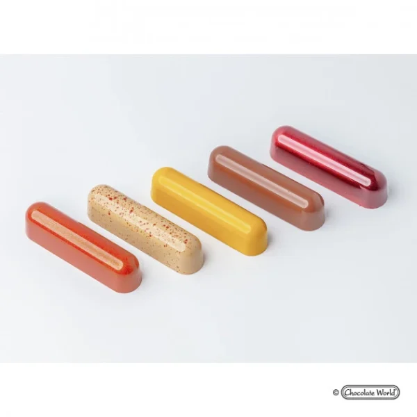 Moule Chocolat Eclair Snack Bar 7,8 X 1,9 Cm (x12) Chocolate World grossiste 3