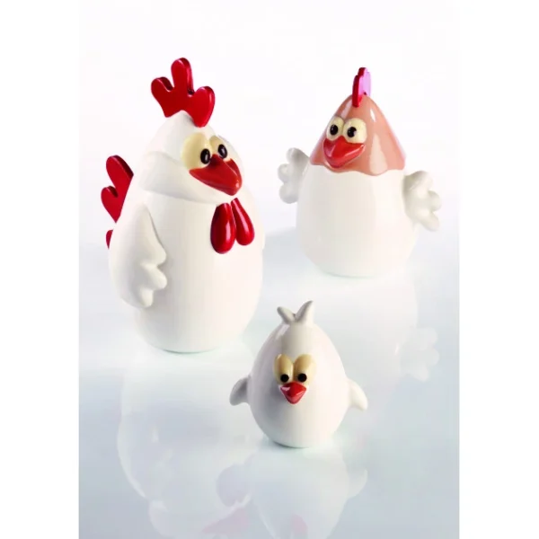 prix de gros Moule Chocolat Famille Poule (x3) Pavoni 1