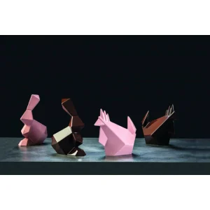 Moule Chocolat Lapin Origami 14,5 X 9,5 Cm X H 18 Cm (x2) Pavoni grande promotion 6