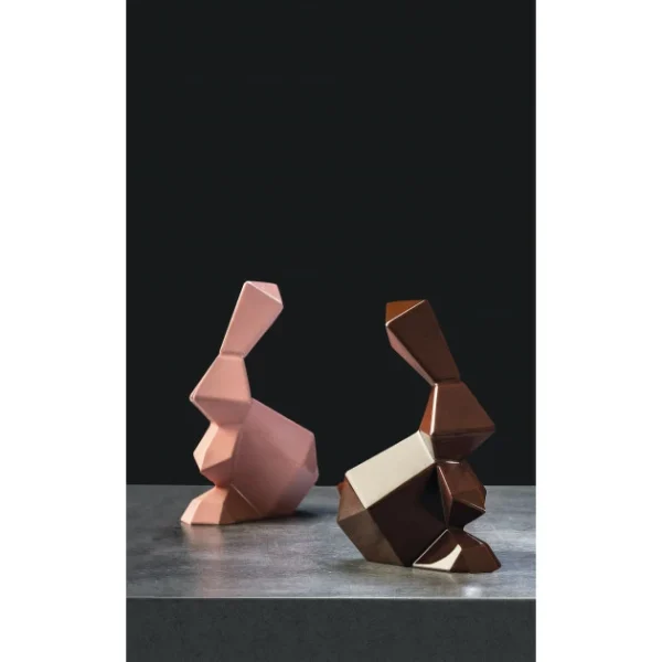 Moule Chocolat Lapin Origami 14,5 X 9,5 Cm X H 18 Cm (x2) Pavoni Service Clients Dédié 1