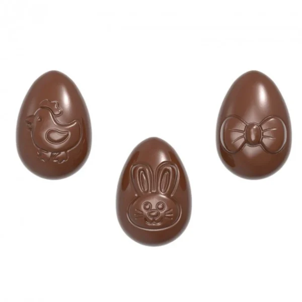 Moule Chocolat Oeuf Motifs Pâques 3,3 Cm (x24) Chocolate World magasin solde 1