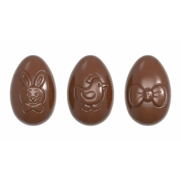 Moule Chocolat Oeuf Motifs Pâques 6,2 Cm (x12) Chocolate World Authentic Original licence 1