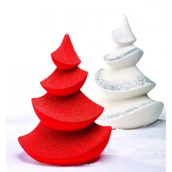 offre spéciale Moule Chocolat Sapin De Noël Wave Ø 16 X H 20 Cm (x2) Pavoni 1