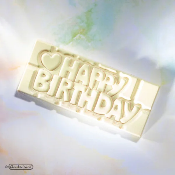 Moule Chocolat Tablette Happy Birthday (x4) Chocolate World dernière tendance 3