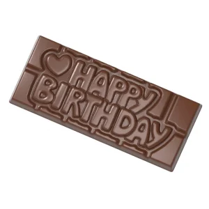 Moule Chocolat Tablette Happy Birthday (x4) Chocolate World dernière tendance 10