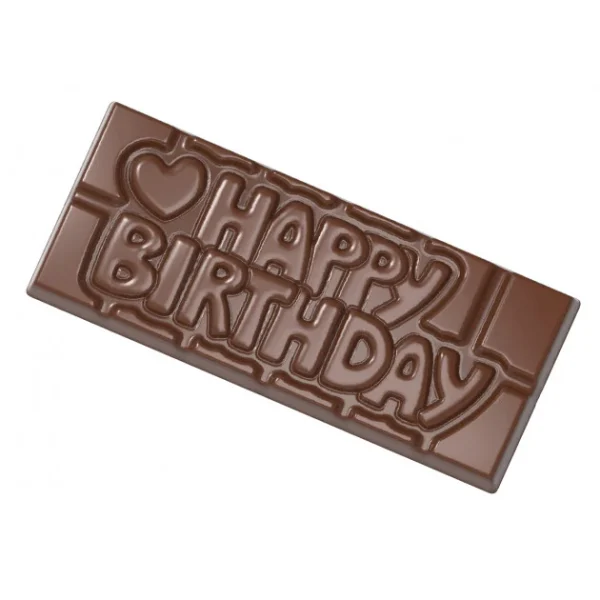 Moule Chocolat Tablette Happy Birthday (x4) Chocolate World dernière tendance 4