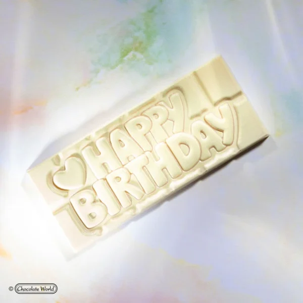 Moule Chocolat Tablette Happy Birthday (x4) Chocolate World dernière tendance 5