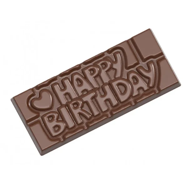 Moule Chocolat Tablette Happy Birthday (x4) Chocolate World dernière tendance 1