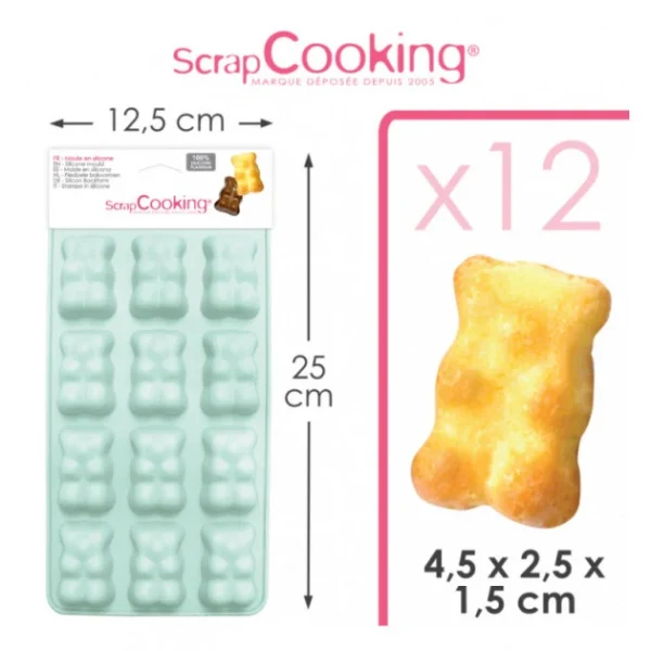 prix pas cher Moule Silicone Ourson Guimauve Chocolat ScrapCooking 3