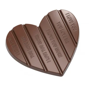 Moule Tablette Chocolat Cœur 12,5 X 11 Cm (x2) Chocolate World magasin pour 7